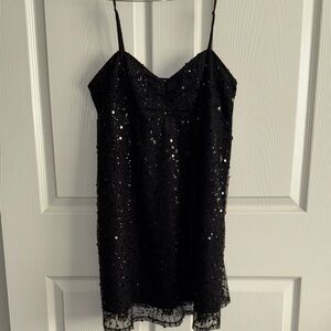 American Eagle Outfitters Black Sequin Dress